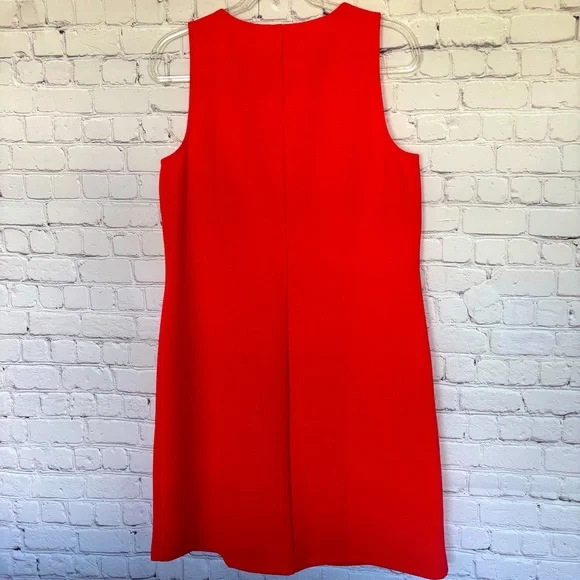 PAPPAGALLO Sleeveless Shift Dress with Gold Lace Trim--M - Picture 3 of 16